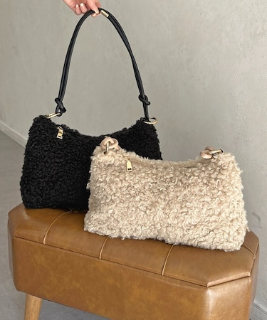 プードルボアショルダーバッグ