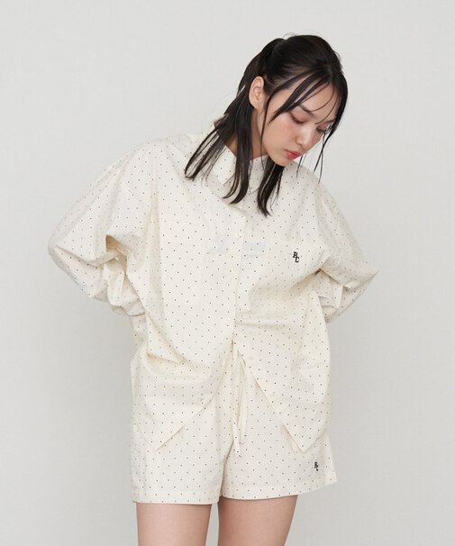 【RAY CASSIN】胸刺繍ルーズシャツ