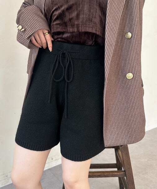ニットショートパンツ