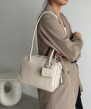 【CAPRICIEUX LE'MAGE】エナメルスクエアボストンバッグ