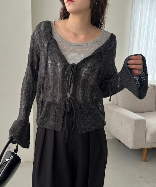 【CAPRICIEUX LE'MAGE】2WAYモヘアリボンニット