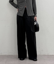 【Loungedress】ストレートタックパンツ