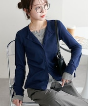 【Discoat】レイヤード多釦プルオーバー