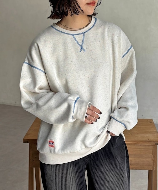 カラーネップ裏起毛スウェット