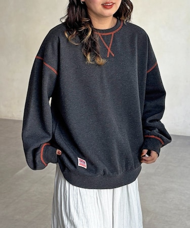 カラーネップ裏起毛スウェット