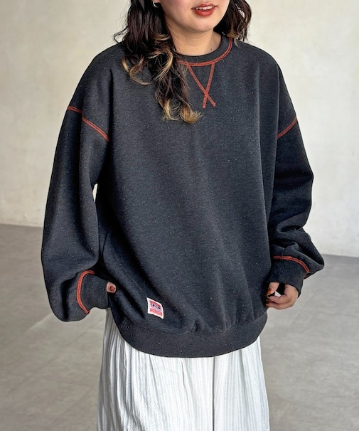 カラーネップ裏起毛スウェット