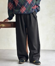 フェイクウールベルテッドスラックス