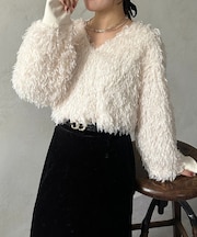 フェザーVネックプルオーバー