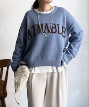 シャギーロゴニットプルオーバー