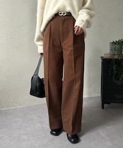 ウールライクストレートスラックス