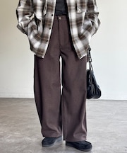フェイクウールカーブペインターパンツ