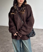 MIX糸モヘアライクニット