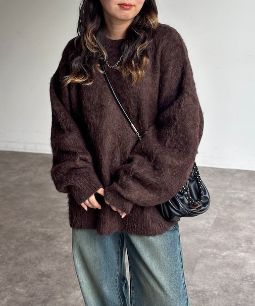 MIX糸モヘアライクニット