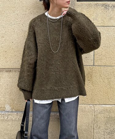 MIX糸モヘアライクニット