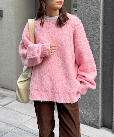 MIX糸モヘアライクニット