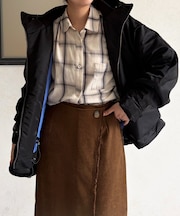 ナイロン中綿フードMA-1ジャケット