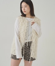 【WHO'S WHO gallery】チュールフリンジベスト