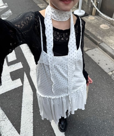 【Ciaopanic】チョーカーSETドットアシメチュニックキャミワンピ