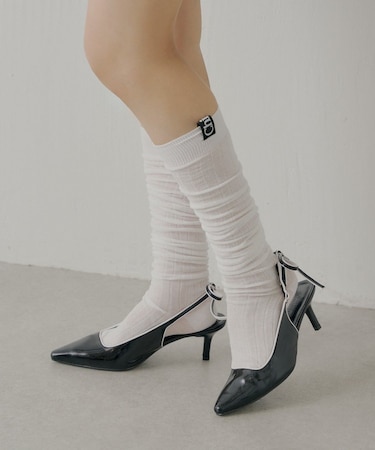 【Chico】ネーム入りシアーハイソックス