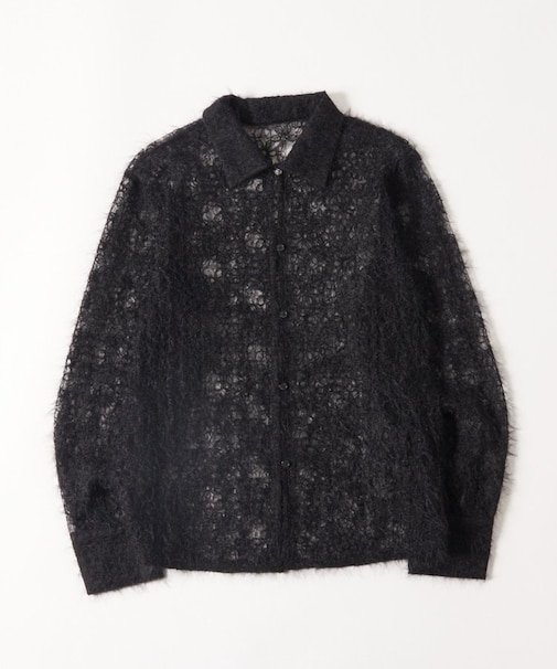 【WHO'S WHO gallery】フラワーレースニットシャツ