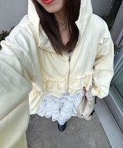 【Ciaopanic】CPロゴフリルティアードダメージパーカー