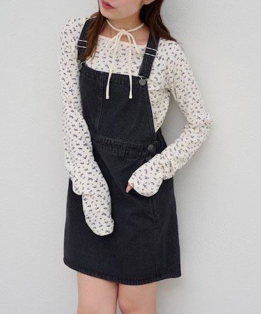 【Discoat】デニムミニオーバーオール