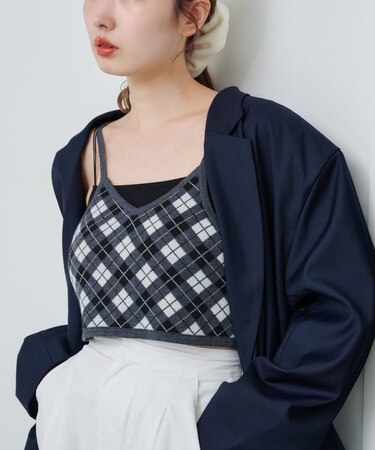 【Kastane】ジャガードニットビスチェ