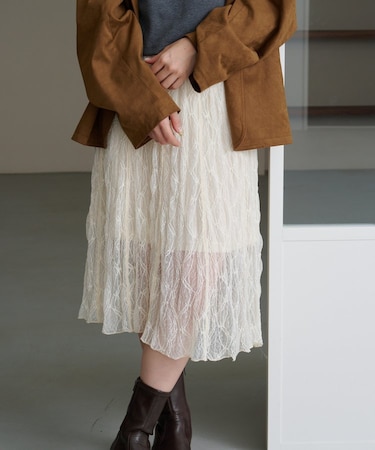 【Kastane】レースシアーミドルスカート
