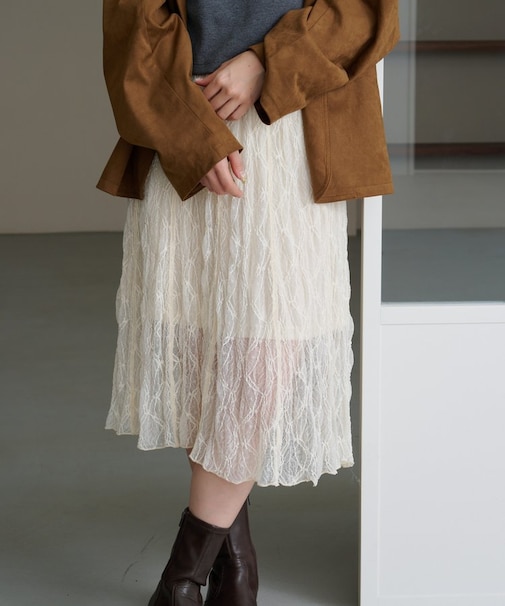 【Kastane】レースシアーミドルスカート