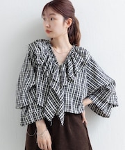 【Kastane】フリルリボンブラウス