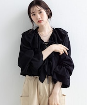 【Kastane】フリルリボンブラウス