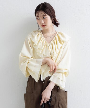 【Kastane】フリルリボンブラウス