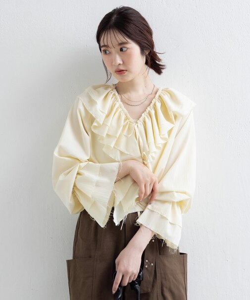 【Kastane】フリルリボンブラウス