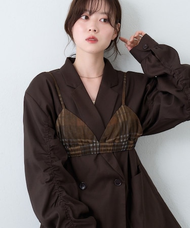 【Kastane】チュールデニムビスチェ