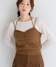 【Kastane】シャギーニットキャミ