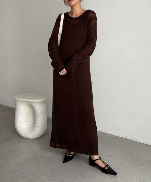 カプリシューレマージュ　テンセルウールマキシワンピース CAPRICIEUX LE'MAGE】テンセルウールマキシワンピース｜パルグループ