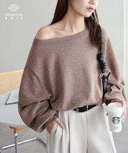 【Discoat】スーパーファインウールワンショルプルオーバー