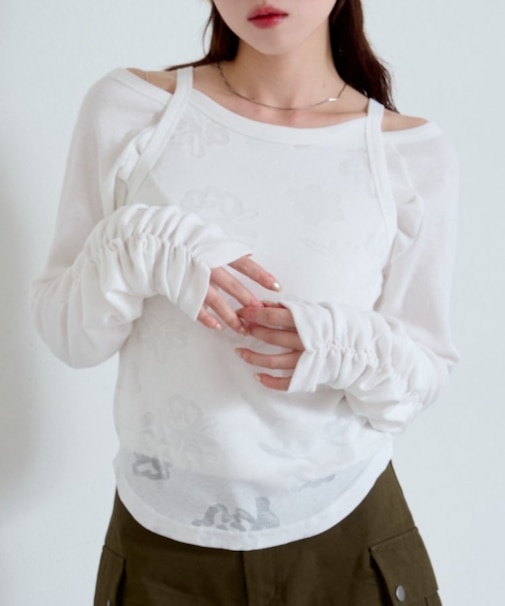 【Kastane】花柄オパールカットソーSET