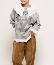 【WHO'S WHO gallery】BIGカラーラッフルブラウス