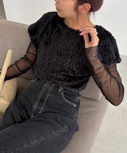 【CAPRICIEUX LE'MAGE】ミニファーチュールトップス