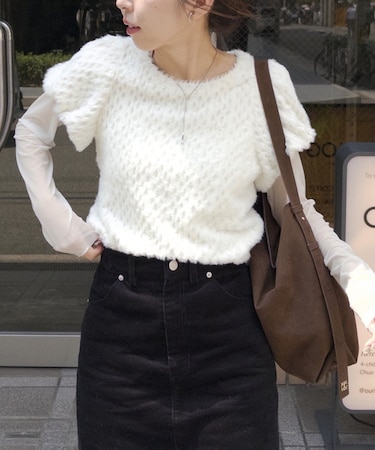 【CAPRICIEUX LE'MAGE】ミニファーチュールトップス