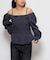 【WHO'S WHO gallery】2WAYオフショルダーパフスリーブブラウス