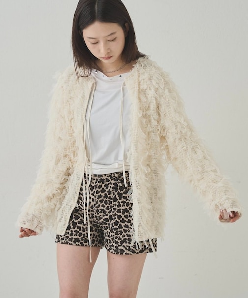 【WHO'S WHO gallery】チュールフリンジカーデ