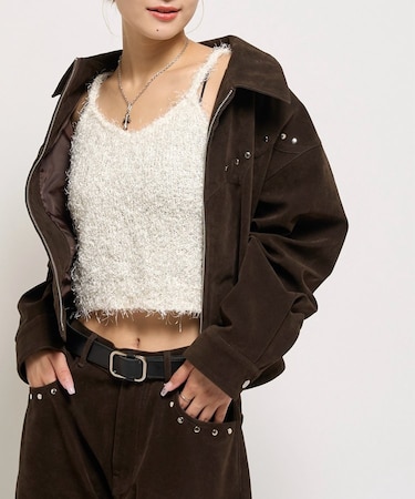 【WHO'S WHO gallery】シャギーニットキャミ