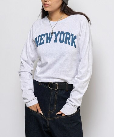 【WHO'S WHO gallery】ロゴ ラグランロンTEE