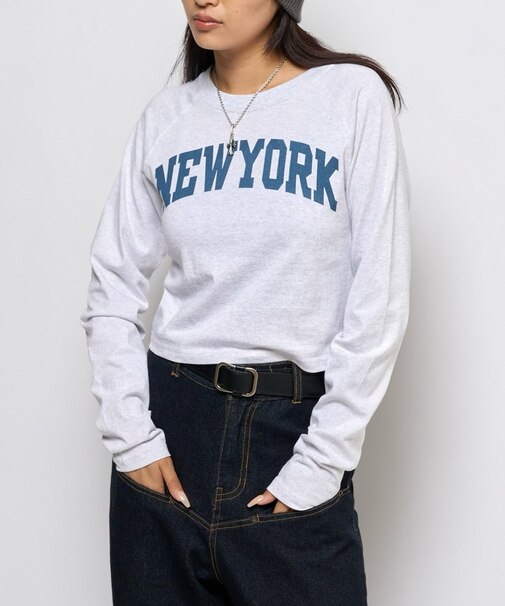 【WHO'S WHO gallery】ロゴ ラグランロンTEE