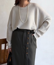 スパンコールドルマンニットプルオーバー