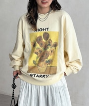 絵画アートスウェットプルオーバー