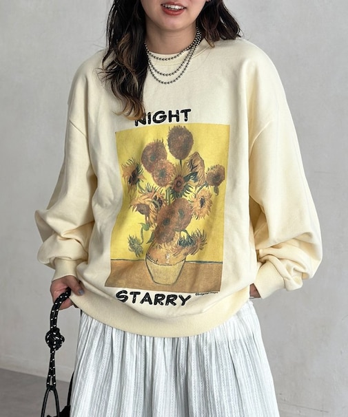 絵画アートスウェットプルオーバー