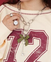 【Ciaopanic】me＋meリボンキーチェーンネックレス